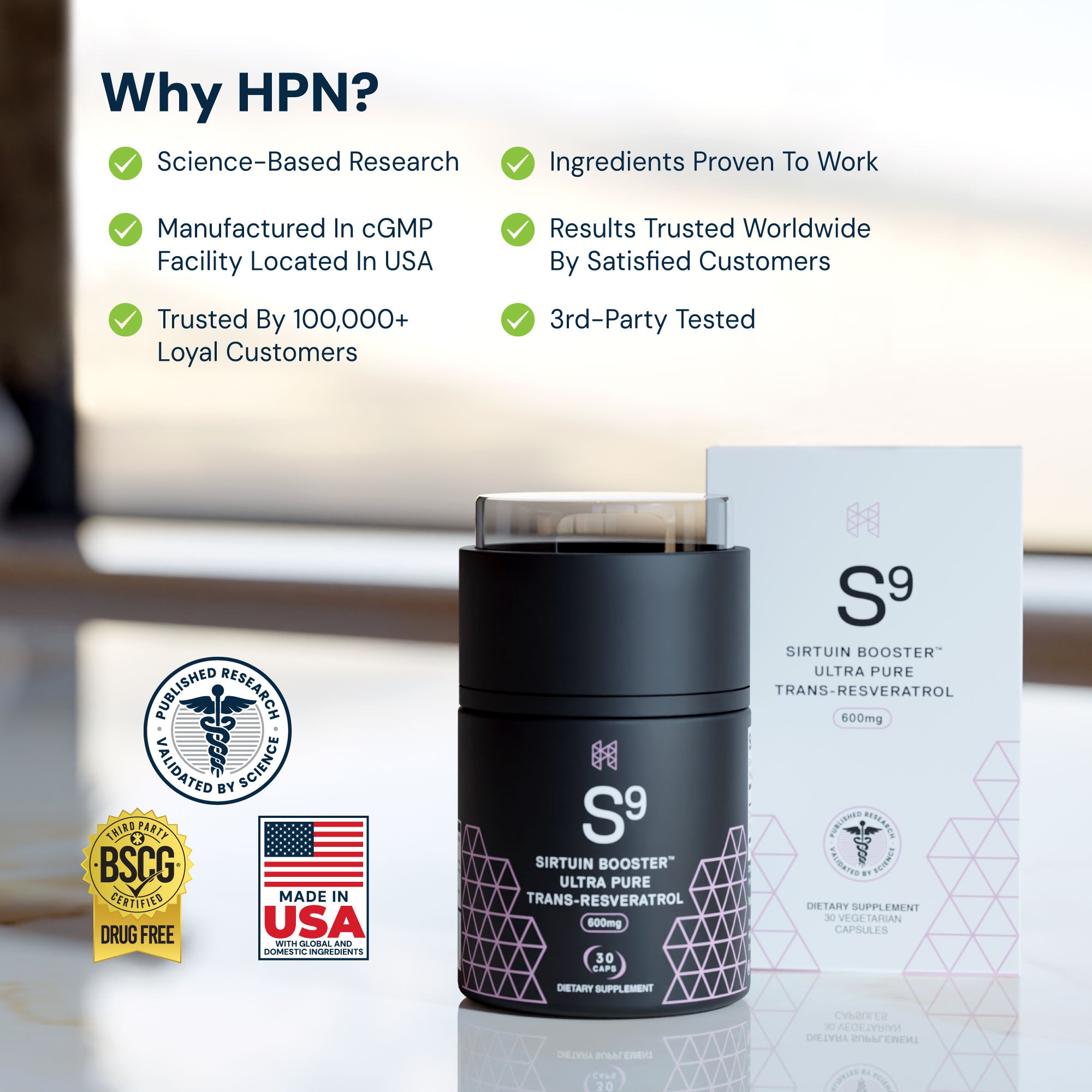 S9® Sirtuin Booster™ Resveratrol